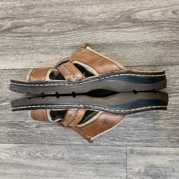 Dr. Martens Vintage Men's Tan Leather Fisherman Slip on Sandals AW004 Size 11 - Picture 6 of 12